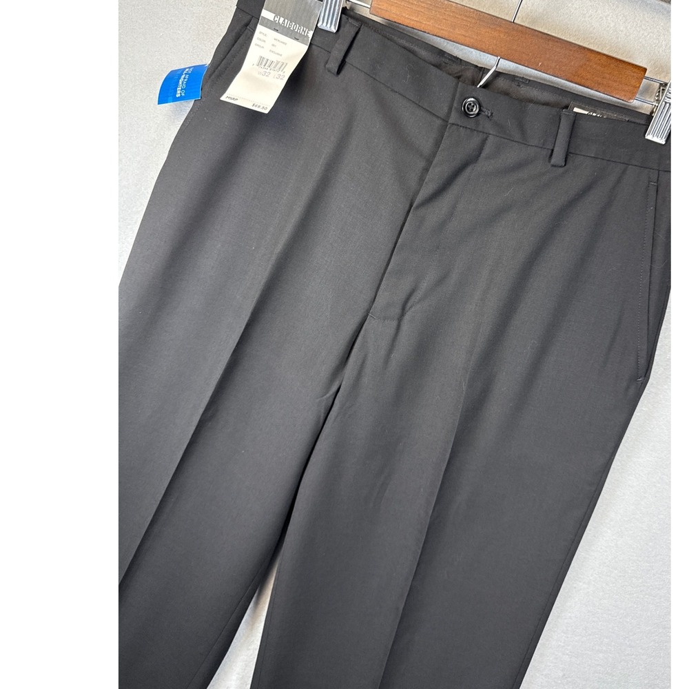 NWT Claiborne Black Wool Blend Dress Pants Womens Size‎ 32 x 32 Career Trousers